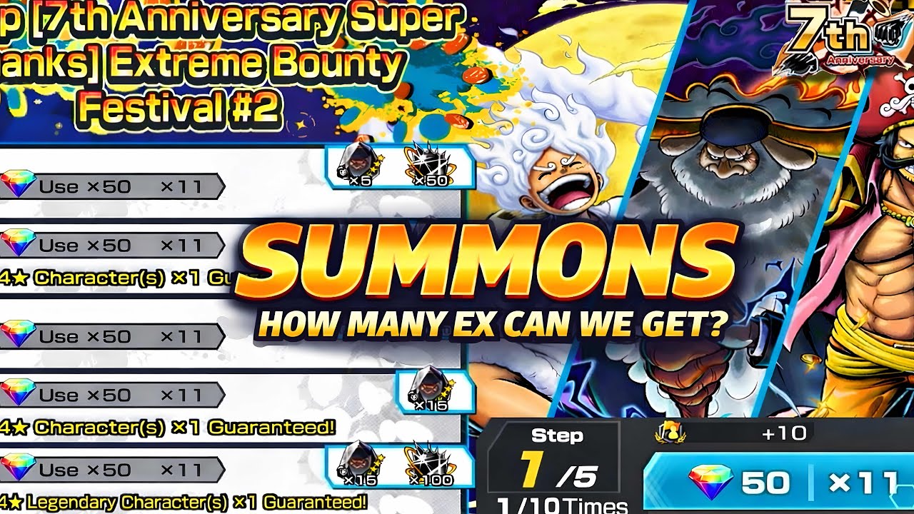 New Insane 3 Ex Scout Summons(Worth It?) 7th Anniversary Thank You One Piece Bounty Rush | OPBR