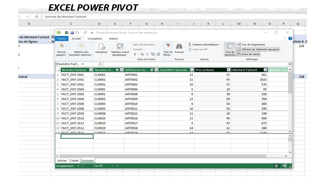 Power Pivot dans Excel