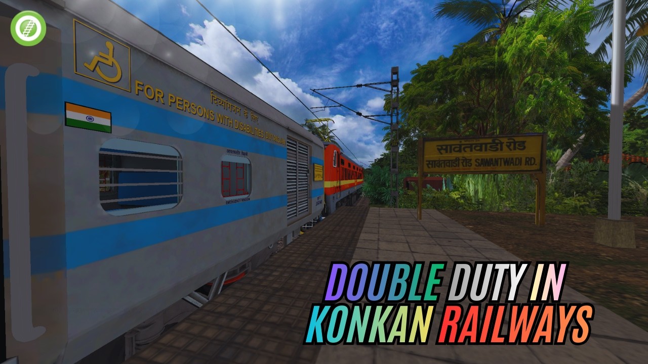 👀❤️Konkan Kanya + Goa sampark kranti Exp Double Duty✨| Konkan Costal Link | #msts  #indianrailways