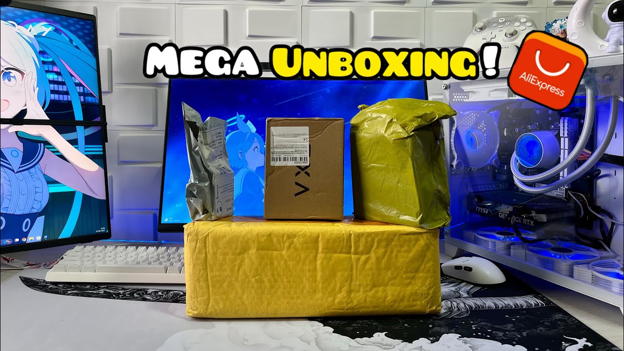Mega Unboxing de compras no Aliexpress! (itens top para o setup)