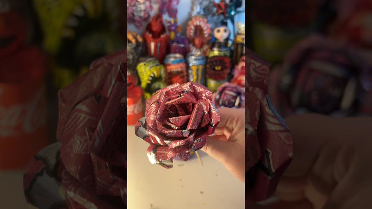 Monster Can Rose #monstercancrafts #monsterenergy #Cancrafts #Sodacan #Flower #Rose #TinCanFlower