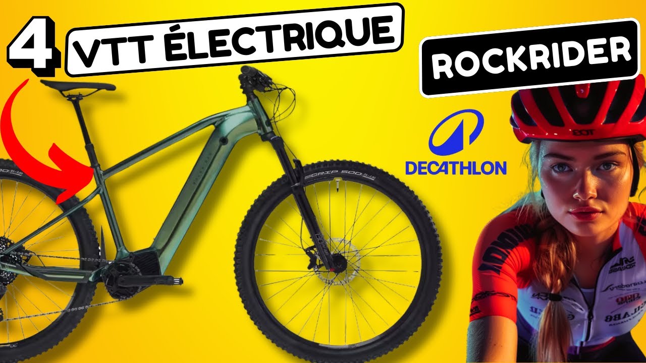 Les 4 Meilleurs VTT &Eacute;lectrique Decathlon ➡️ ROCKRIDER 2024 en Semi Rigide