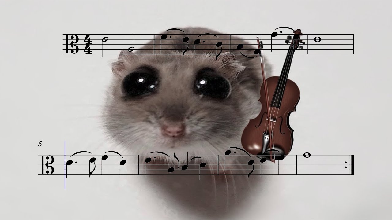 Sad Hamster Meme - Viola Sheet Music