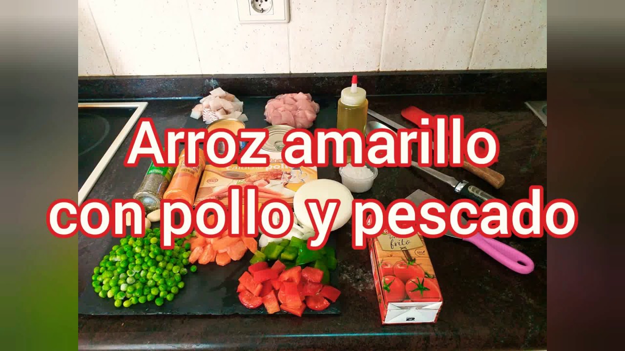 Arroz con pollo y pescado