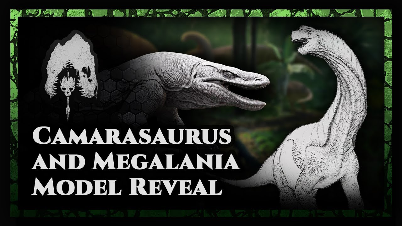 Camarasaurus remodel concept art and Megalania model reveal | The Isle Evrima news