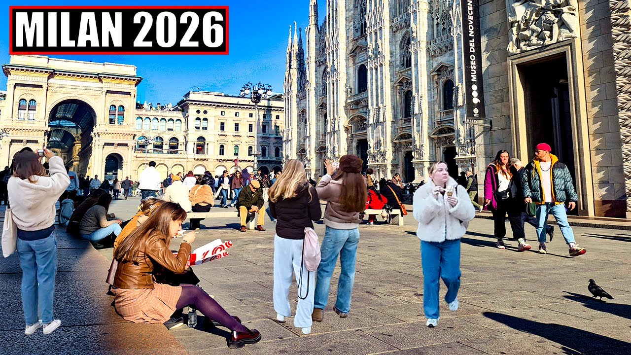 Milan Italy City Walk 4K UHD | Beautiful Sunny Day in January 2026