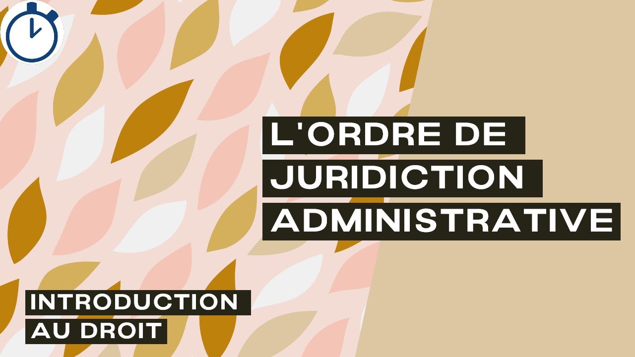 L'Ordre de Juridiction Administrative : [Introduction au Droit]