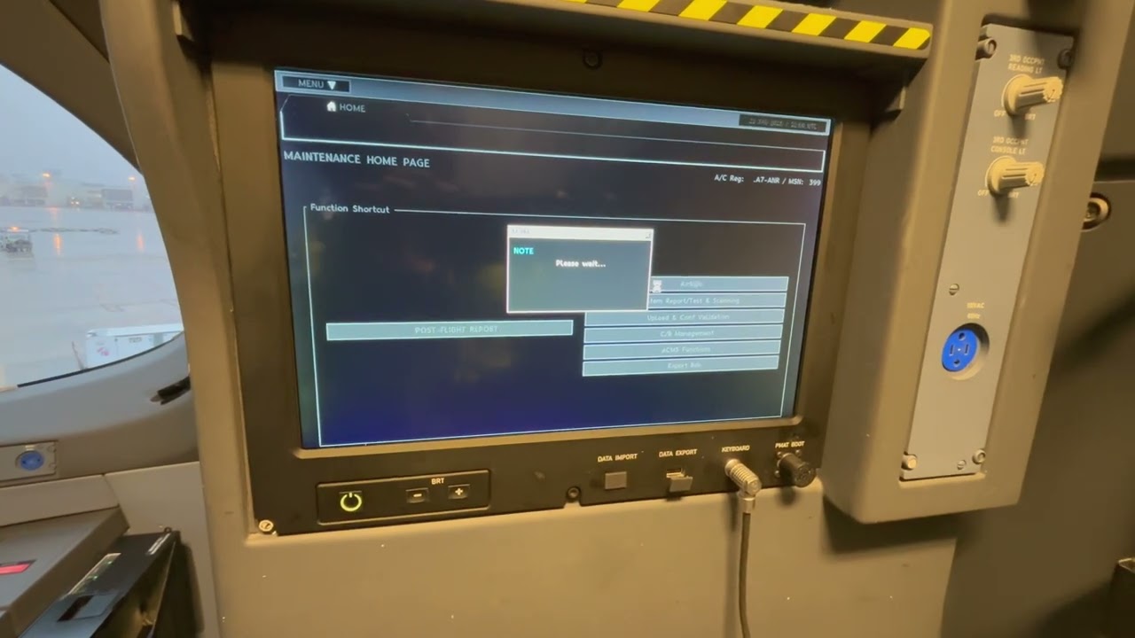 Airbus A350, Onboard Maintenance Terminal, short cuts