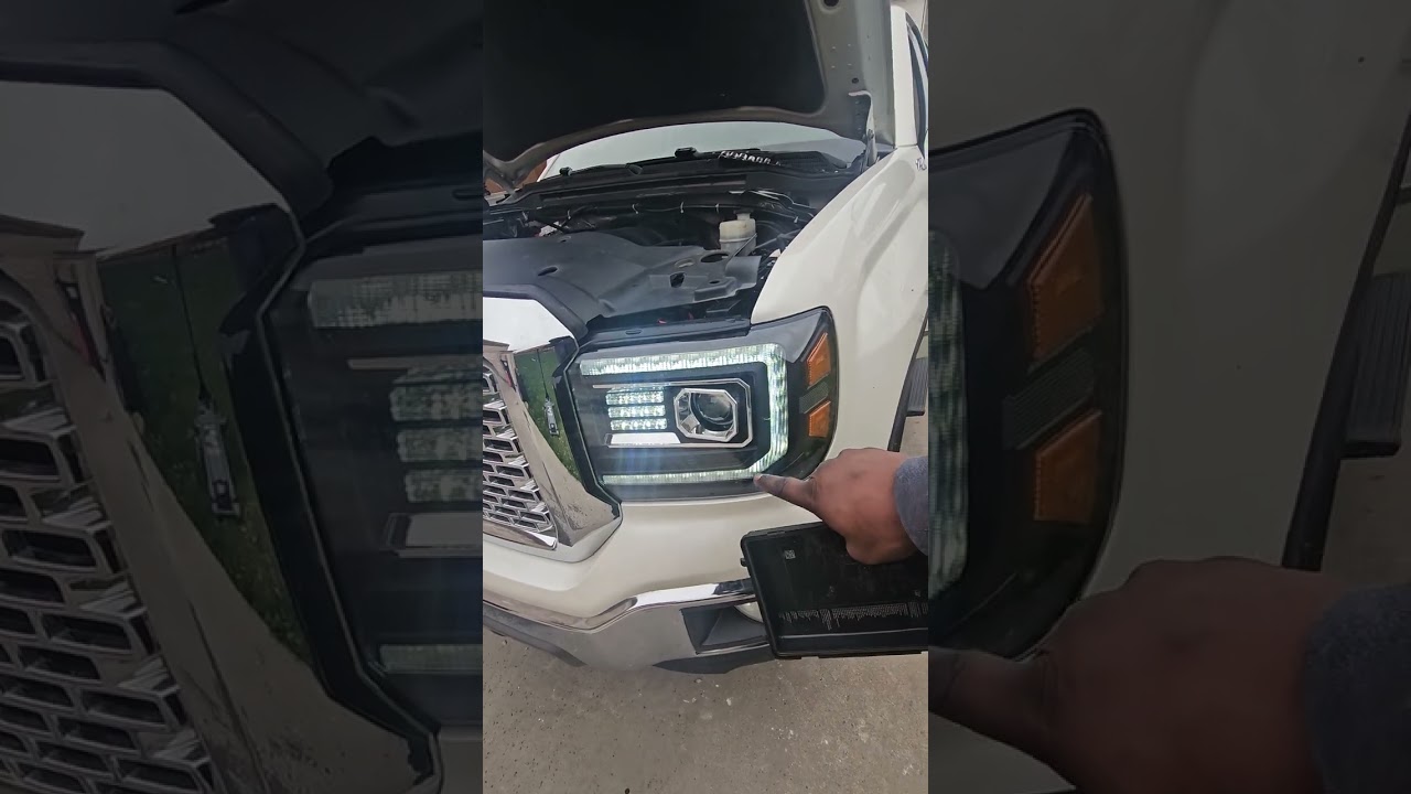 How to wire the daytime running lights on the Alpha Rex aftermarket headlights. 2014 GMC Sierra.