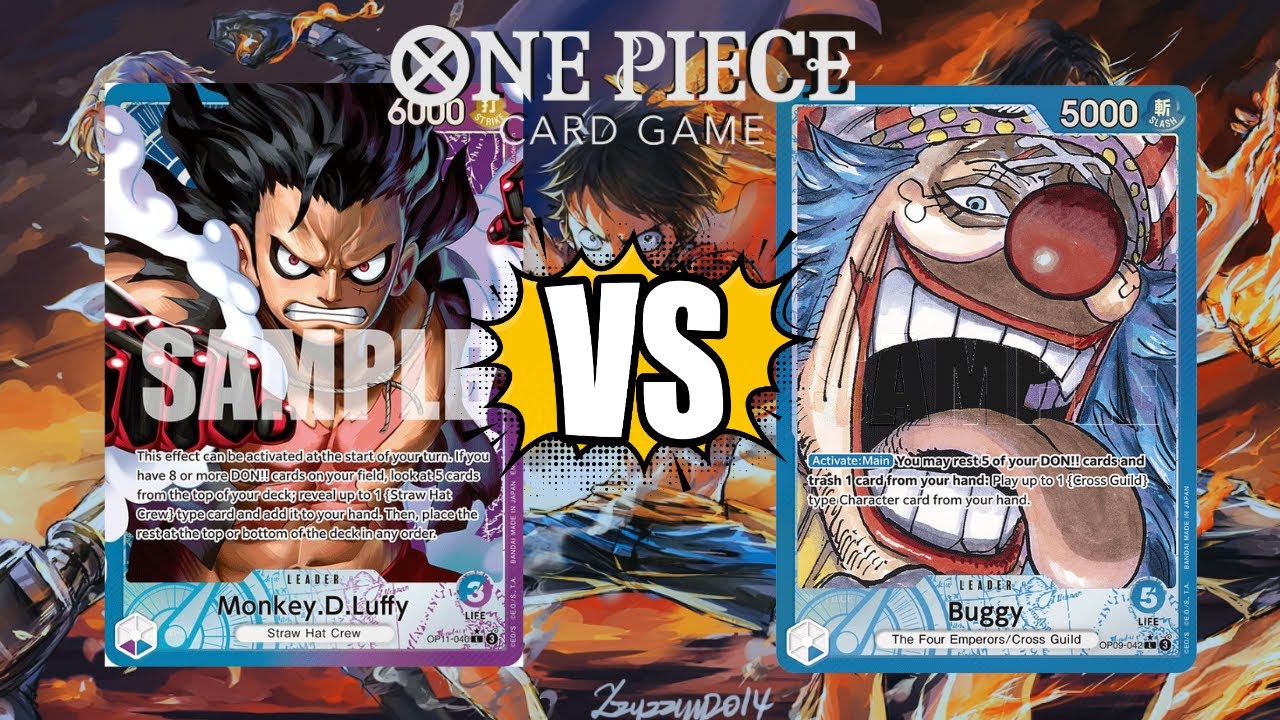 One Piece Card Game | Blue Purple Luffy VS Buggy | OP11