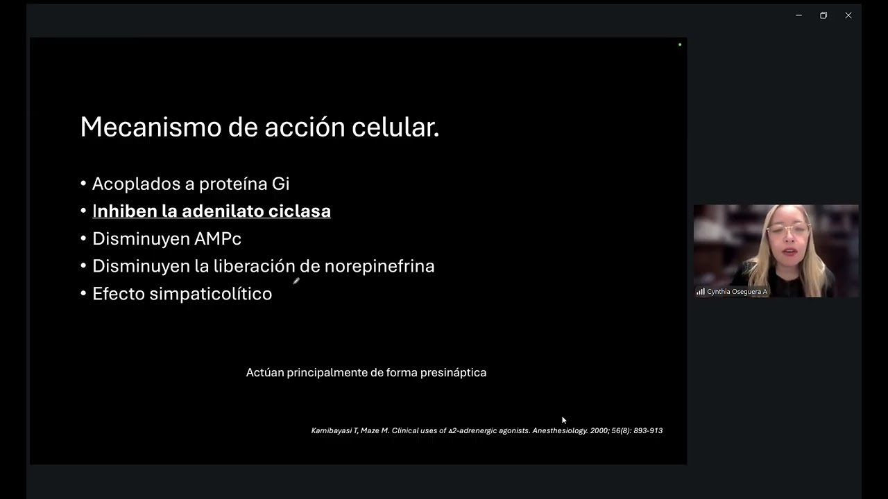CLASE 25 - ALFA 2 AGONISTAS Y SUS APLICACIONES EN ANESTESIOLOGIA