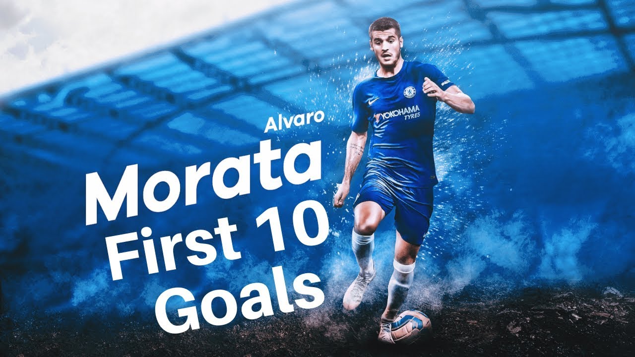Alvaro Morata  First 10 goals for Chelsea [English Commentary]