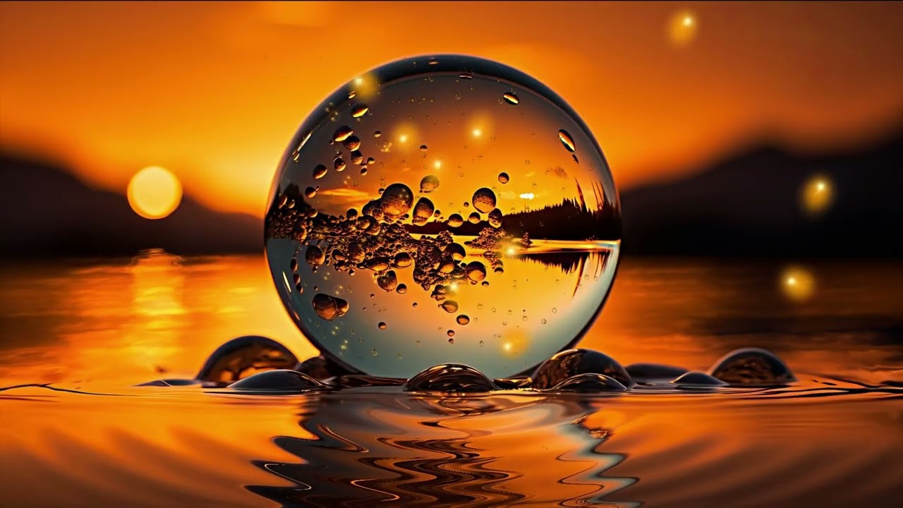 1 Hour Golden Ambient Loop | Stress Relief, Study Focus & Smart TV Background