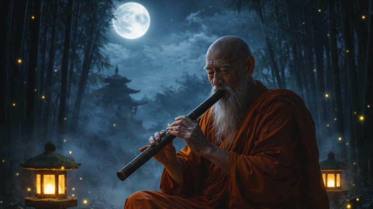 Moonlit Bamboo Flutes • Tibetan Night Temple Dreams (No Vocals)