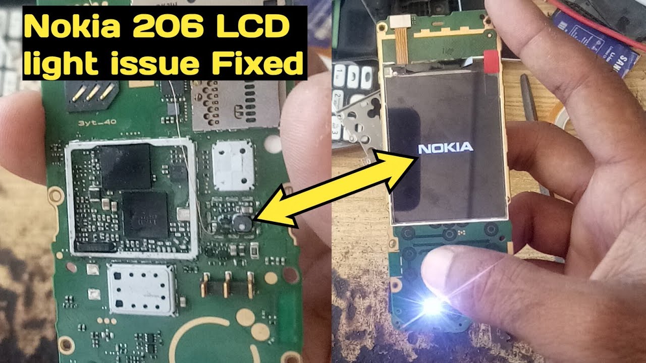 Nokia 206 light jumper || nokia phone lcd light fix || Nokia phone lcd light coil change | LCD light