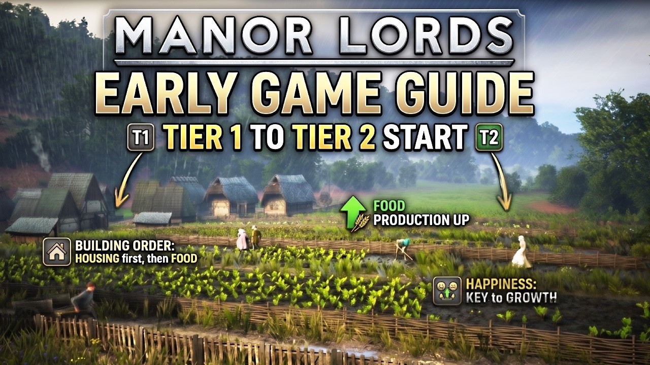 Manor Lords All Game Mechanics Guide: Tier 1 to Tier 2 