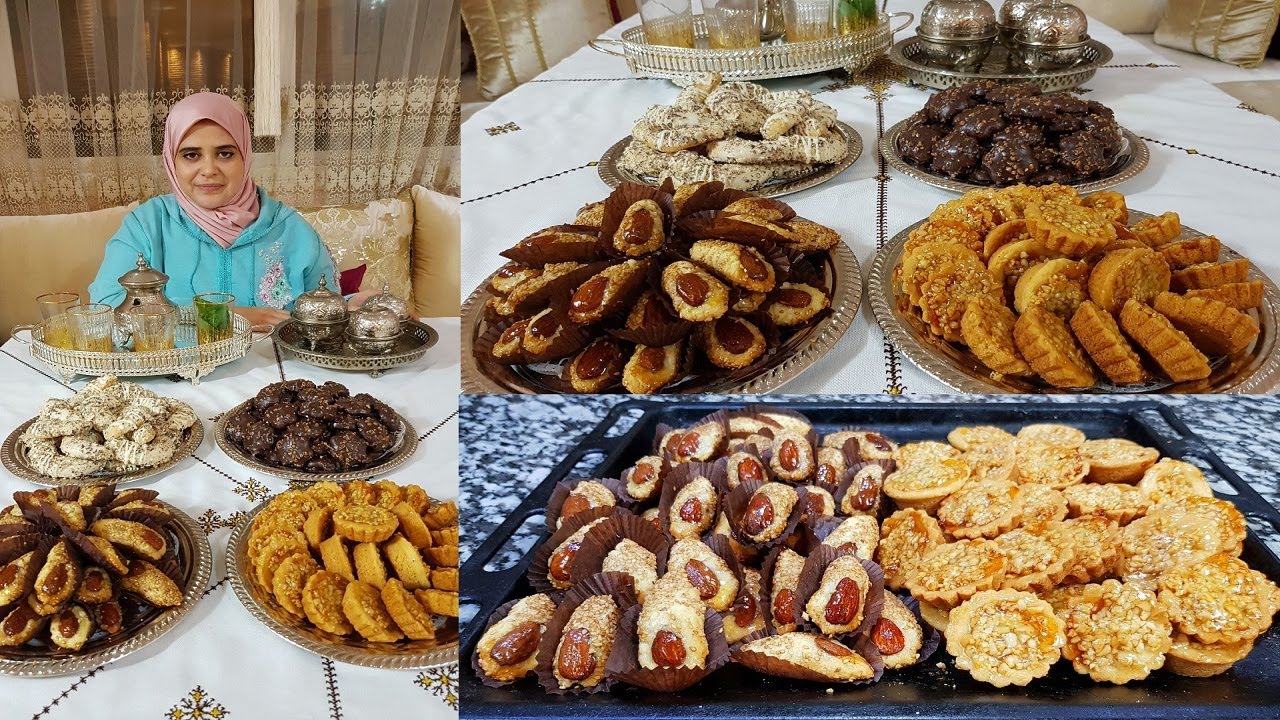 حلويات العيد بعجينة وحدة أربعة أشكال ماضيراش فاليوتيوب على قناة زينب المغير 🥰🥰