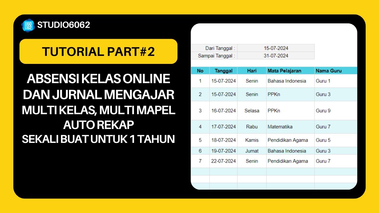 Tutorial Membuat Absensi Kelas Online dan Jurnal Mengajar dengan 1 Google Form #Part2 #absensionline