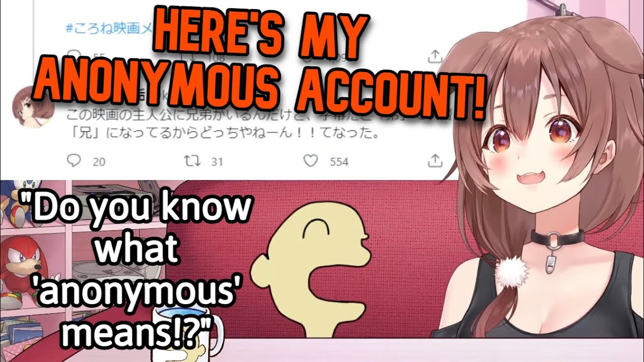 Korone Exposes Her Own Secret Twitter Account and What She Uses It For [Hololive]
