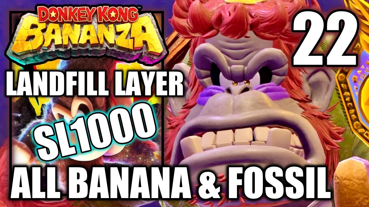 Donkey Kong Bananza - SL1000 Landfill Layer - All Bananas & Fossils - Walkthrough Part 22
