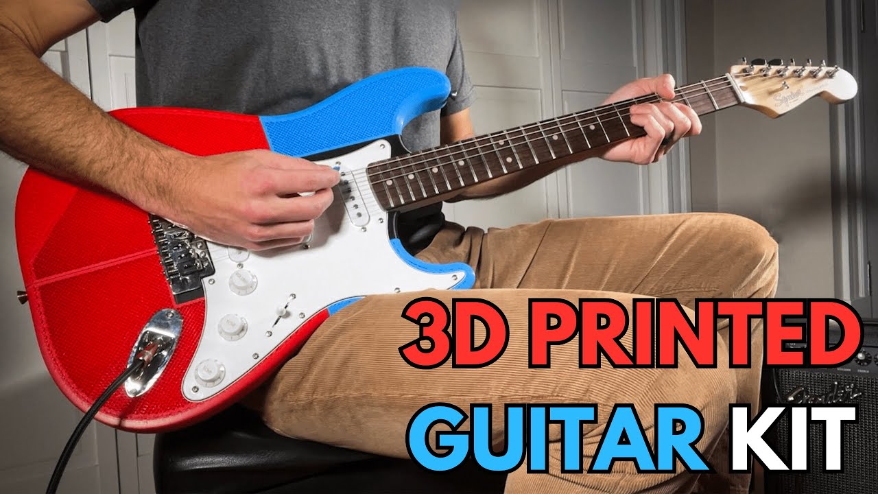 Набор для сборки гитары Stratocaster, распечатанной на 3D-принтере! РАСПЕЧАТАЙ. СОБЕРИ. ИГРАЙ.
