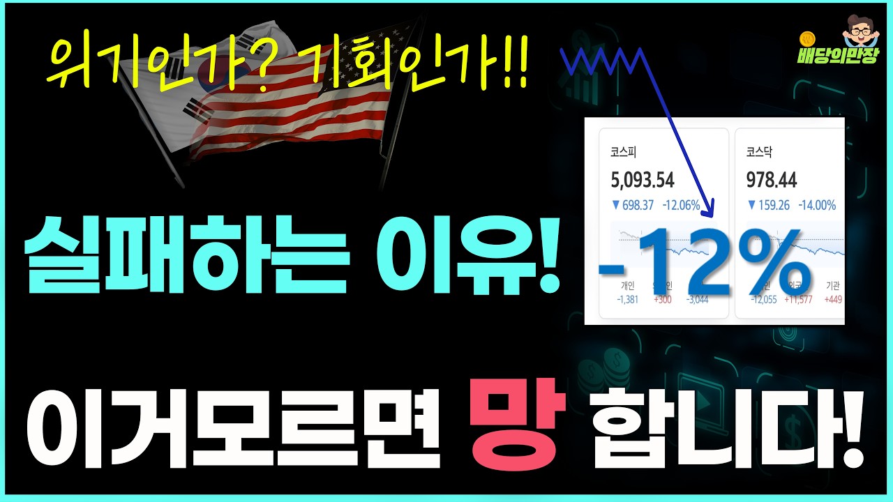 코스피 폭락장 이거모르면 망합니다! 기회인가 위기인가 월배당ETF