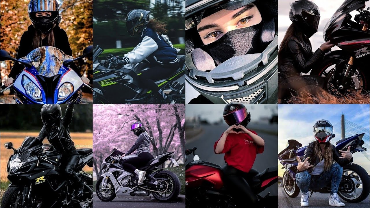 Beautiful ❤️ bike rider girls wallpaper || Rider girls photo poses|| #dpz