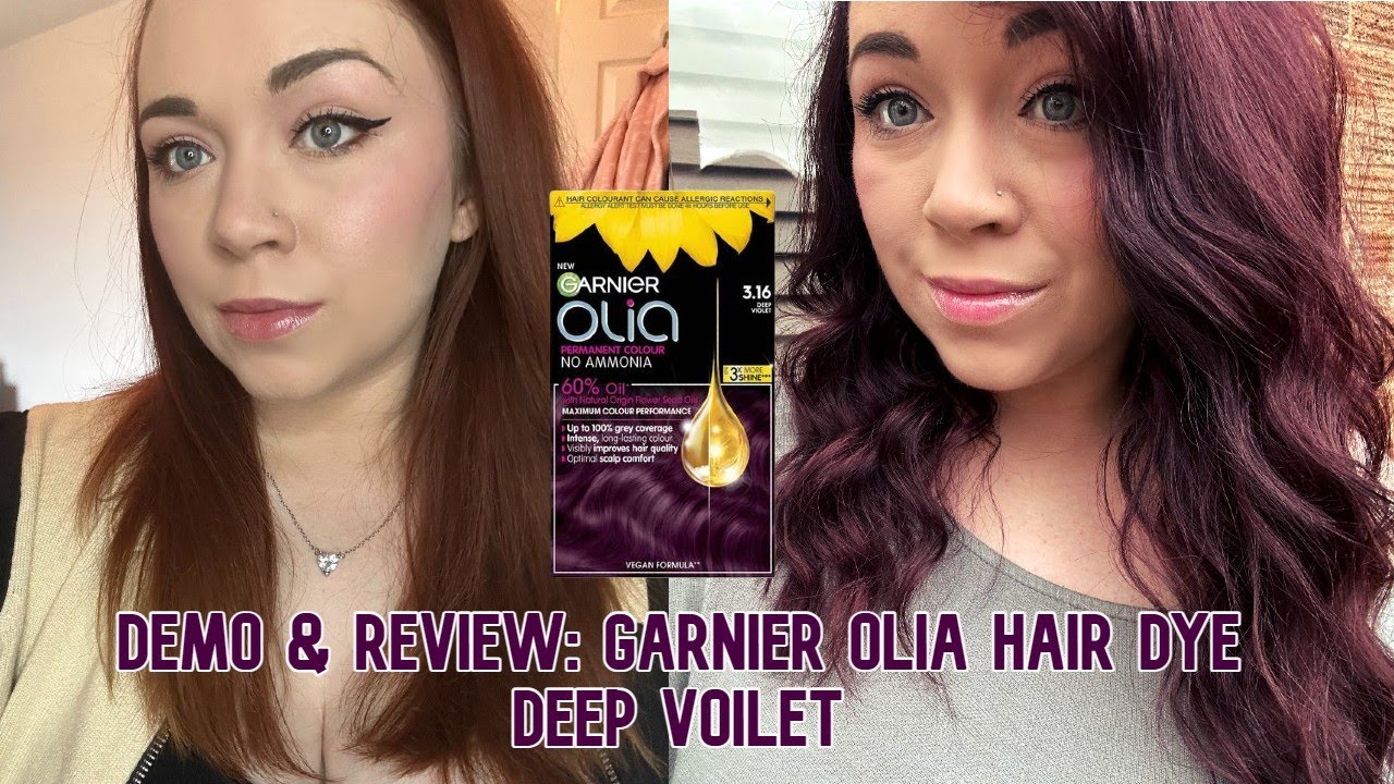 ОКРАШИВАЮ ВОЛОСЫ В ФИОЛЕТОВЫЙ ЦВЕТ С ПОМОЩЬЮ GARNIER OLIA DEEP VIOLET - 3.16
