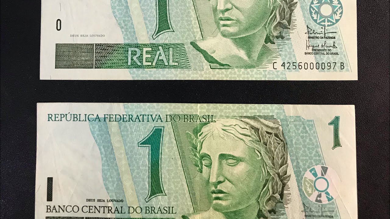1 Real 🇧🇷 - Voc&ecirc; sabia que existem 3 Tipos de c&eacute;dulas de 1 Real?