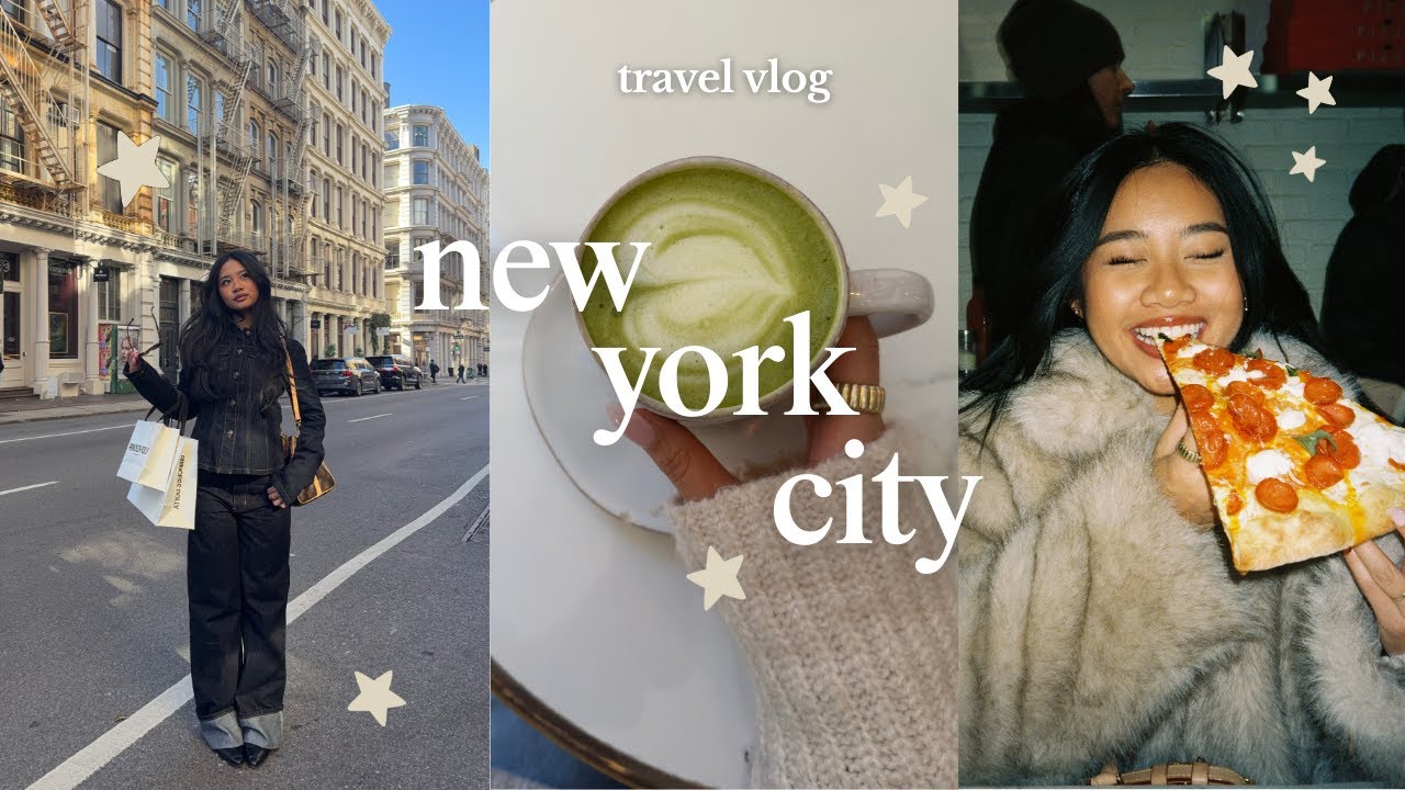 ЗИМА В НЬЮ-ЙОРКЕ: ВИДЕОБЛОГ О ПУТЕШЕСТВИЯХ 🍎🗽🚕 | девичья поездка, шопинг, праздники, еда и кофе, ...