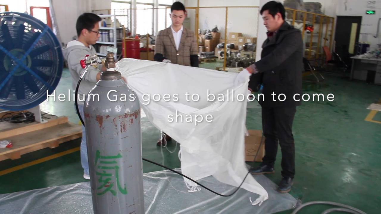 How to inflate an advertising balloon with helium cylinder by yourself