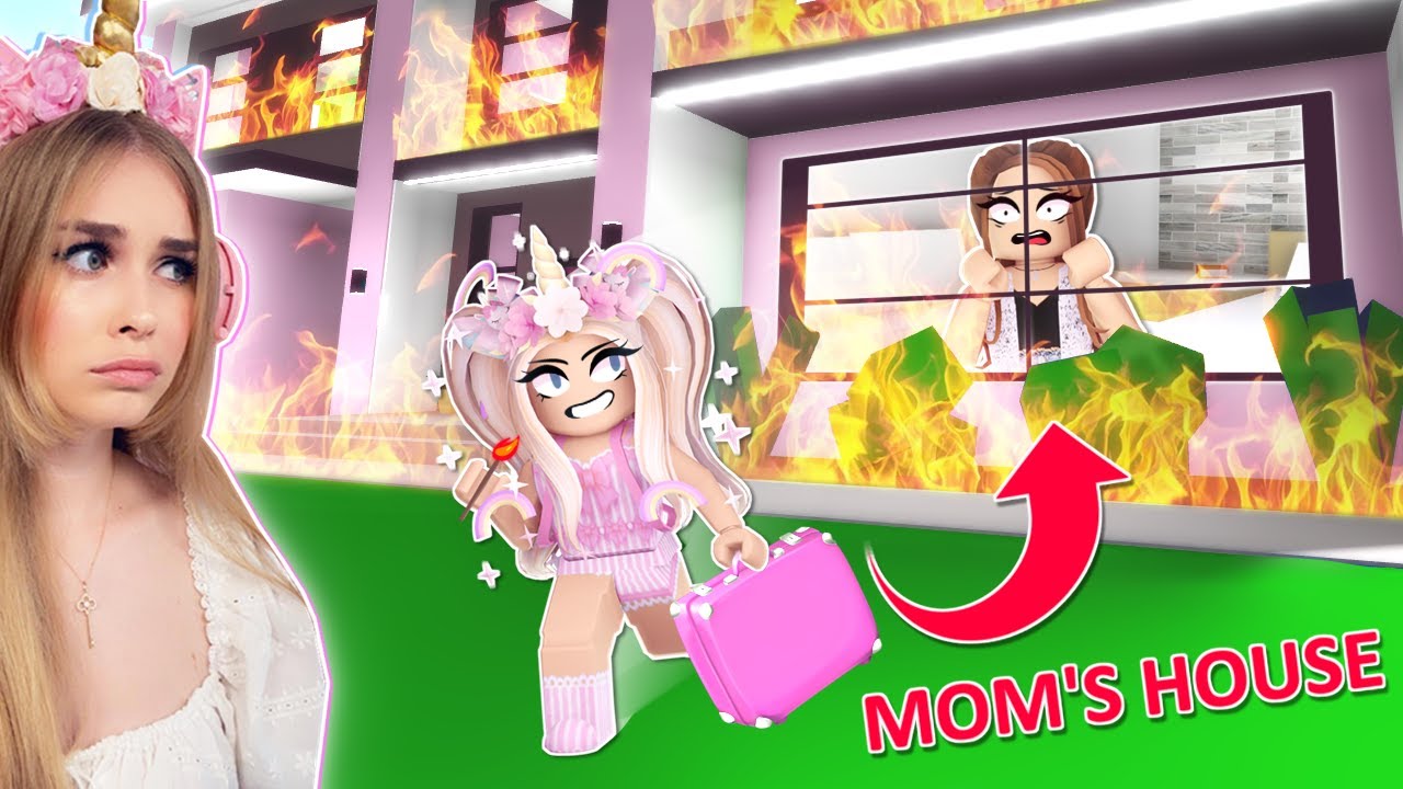 MY MOM KICKED ME OUT SO I SET HER HOUSE ON FIRE IN BROOKHAVEN! (ROBLOX)