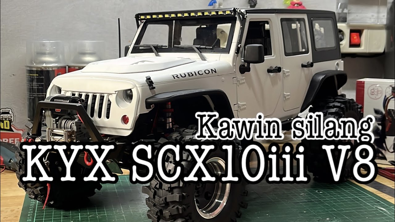 KYX SCX10iii V8, apa jadinya kalau KYX V8 dikawin silang dengan part SCX10iii??
