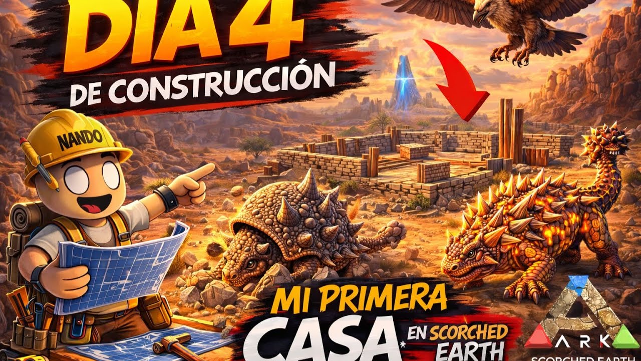 EP4I EMPEZAMOS con la CONSTRUCCION de nuestra base en SCORCHED!!!!  ARK SURVIVAL EVOLVED!!!