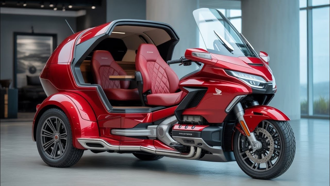 😱 Этот трехколесный кемпер Honda Gold Wing 2027 года — просто невероятный! Вы не поверите, что он...