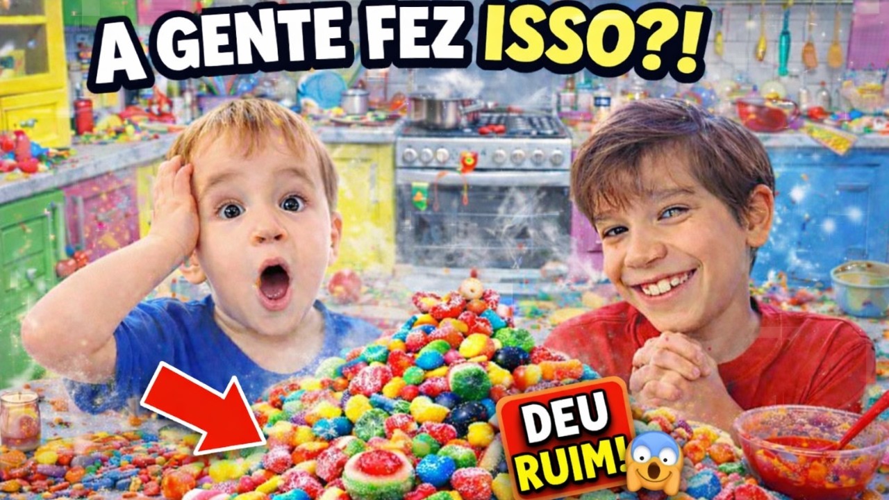 DEIXAMOS AS CRIANÇAS FAZEREM BALA FINI… OLHA NO QUE DEU! 😂🍬