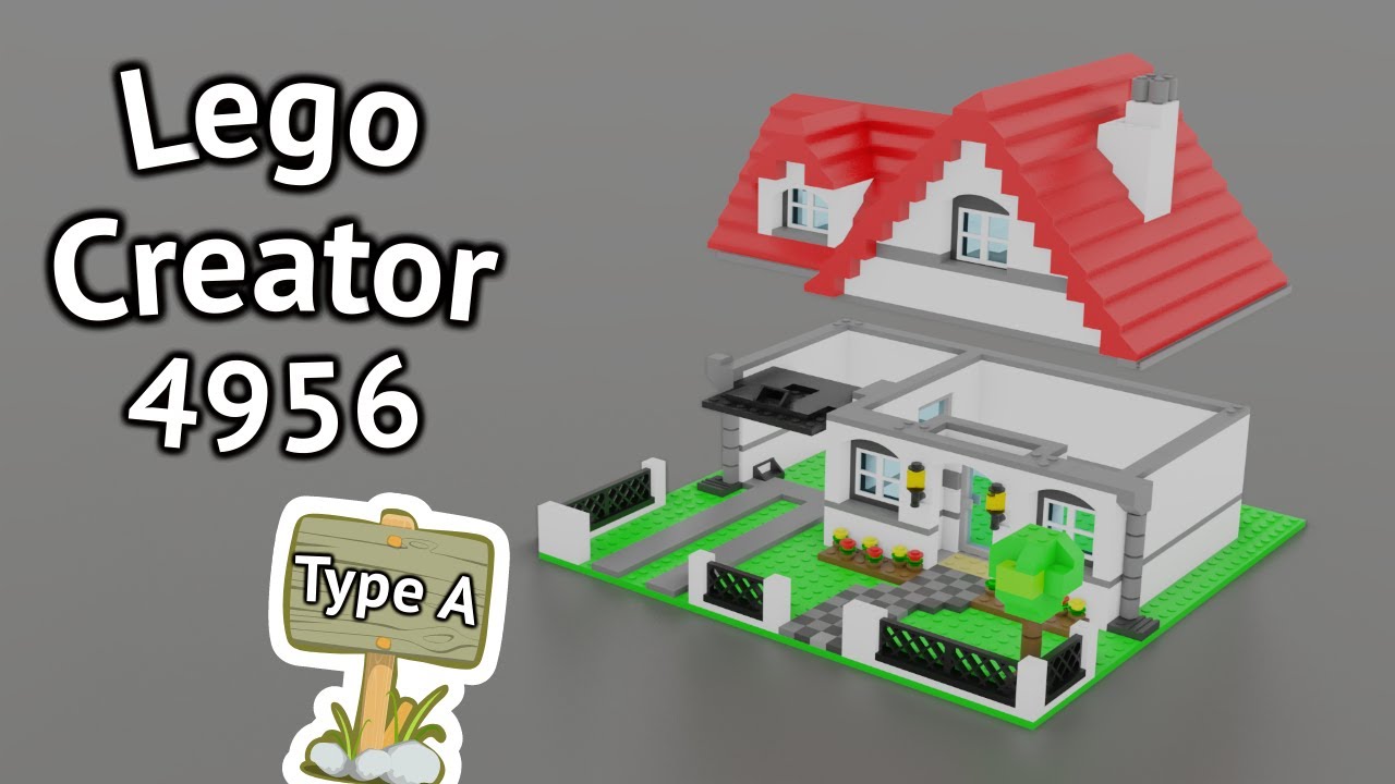 Lego Creator 4956 House Type A - Blender 3D Animation