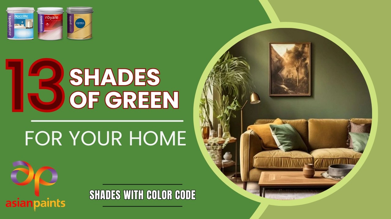 Top green shades from Asian Paints for elegant interiors #asianpaints #greencolor #homeinterior