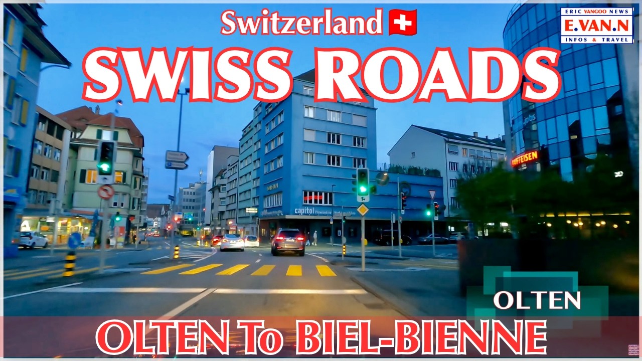 SWISS🇨🇭 DRIVES [4K] _ FROM OLTEN TO BIEL-BIENNE _ NIGHT HIGHWAY CAR DRIVE _ MARCH 2026 _ E.VAN.N