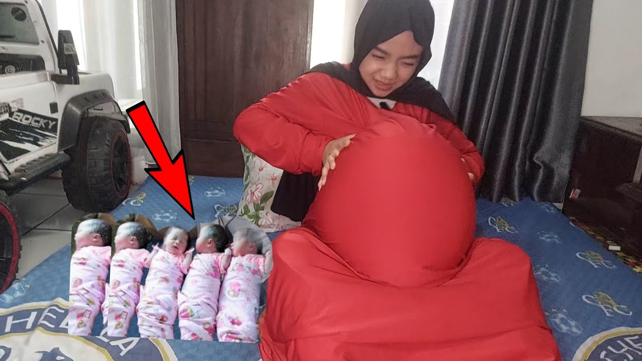 KAGET GARA2 R3M4S BALON JUMBO TIBA2 IBU HAMIL KONTRAKSI DAN MELAHIRKAN BAYI KEMBAR 5 SECARA NORMAL