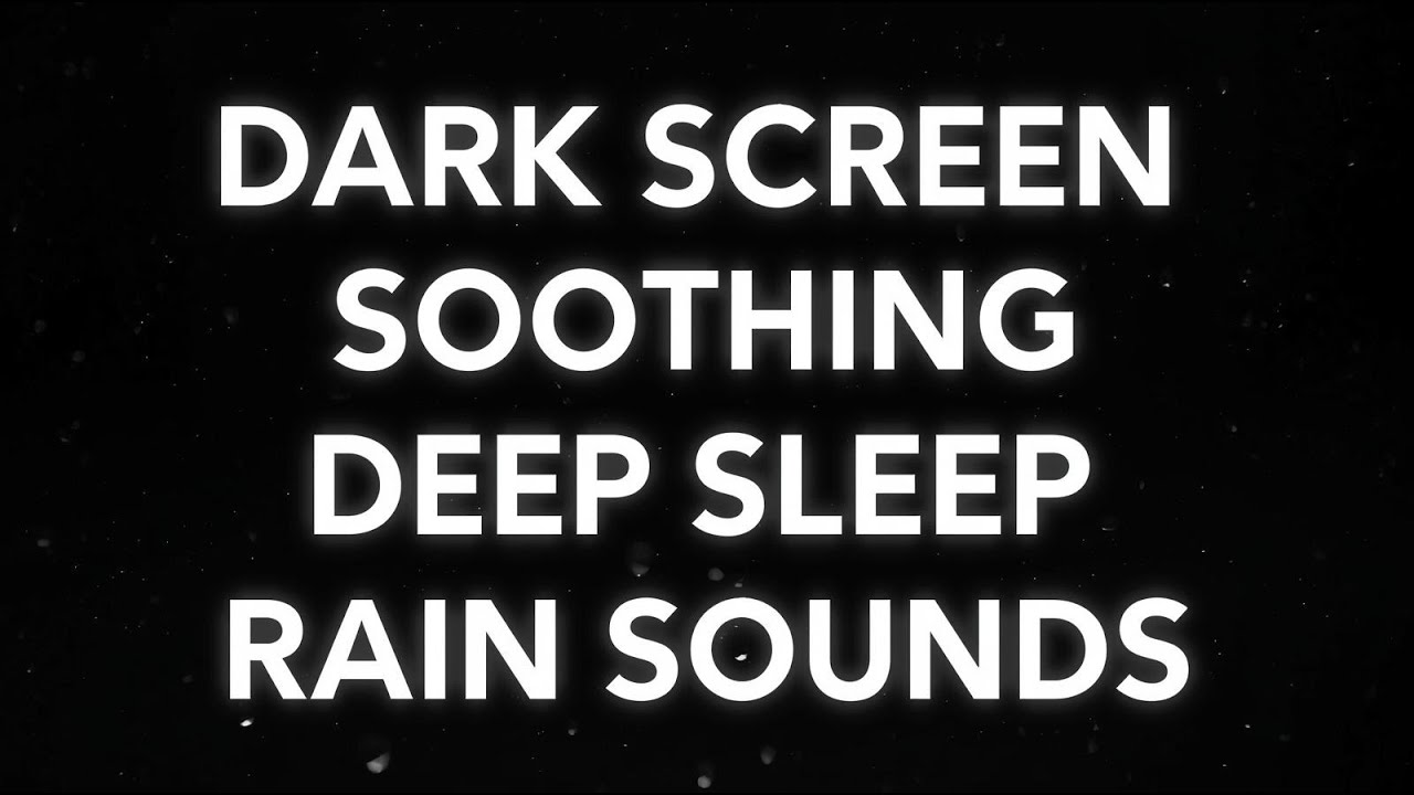 Rain Sounds for Sleeping Dark Screen | 8hr Calm Relaxing Deep Sleep | Black Screen
