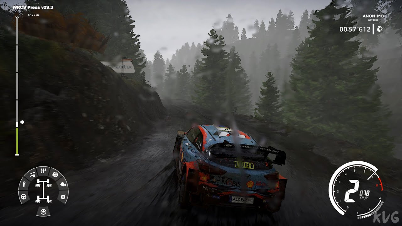 WRC 9 FIA World Rally Championship - Rain Gameplay (PC HD) [1080p60FPS]