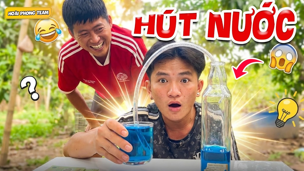 Thử Thách Anh Xị Hút Nước Bằng Mồm Cười Té Ghế Và Cái Kết | Team Hoài Phong TV