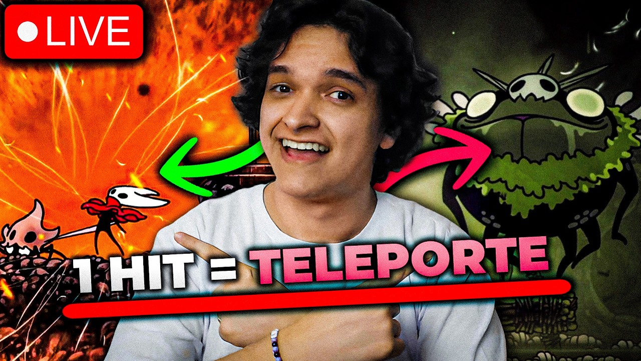 Fazendo 100% de Silksong mas se eu tomar 1 HIT sou Teleportado AO VIVO!