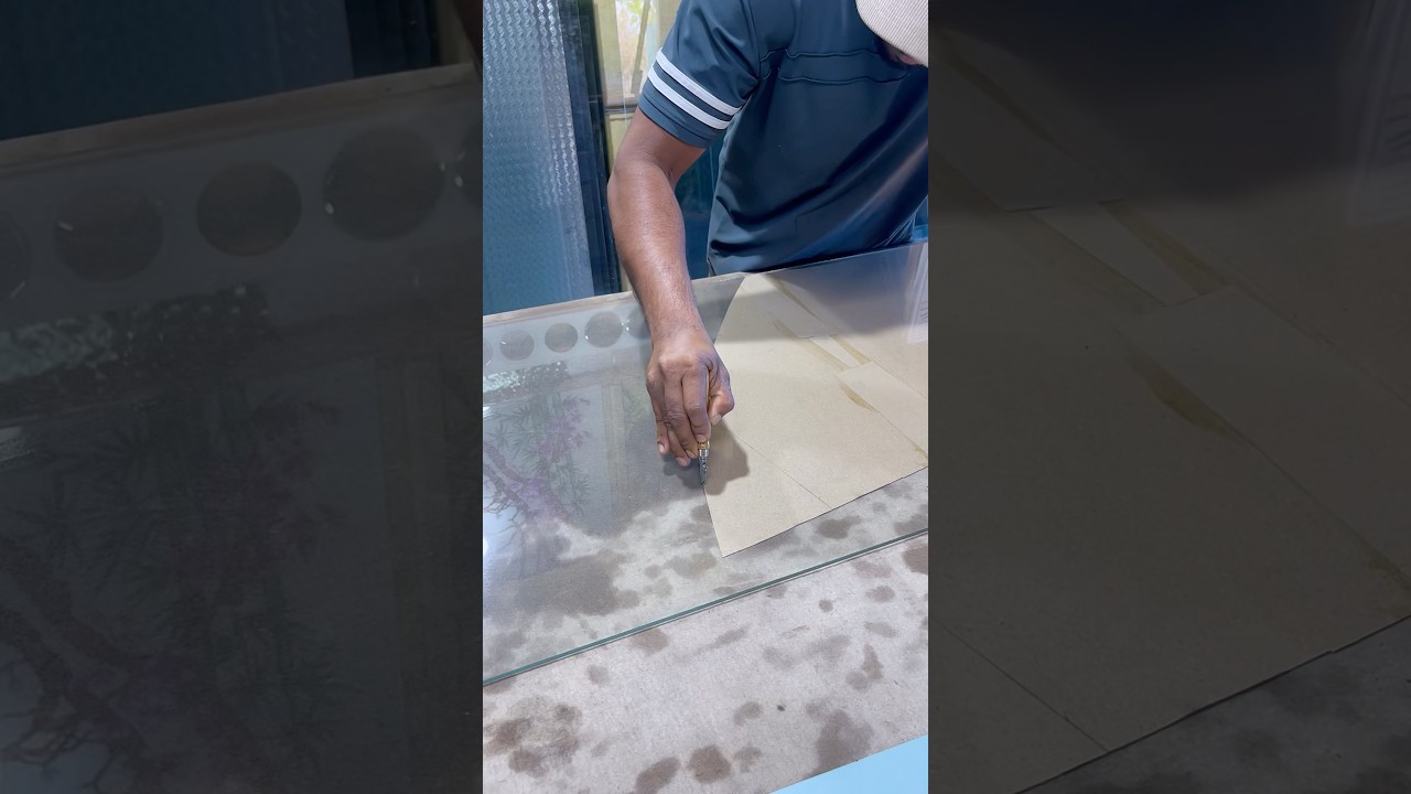 5mm glass arch cutting.  