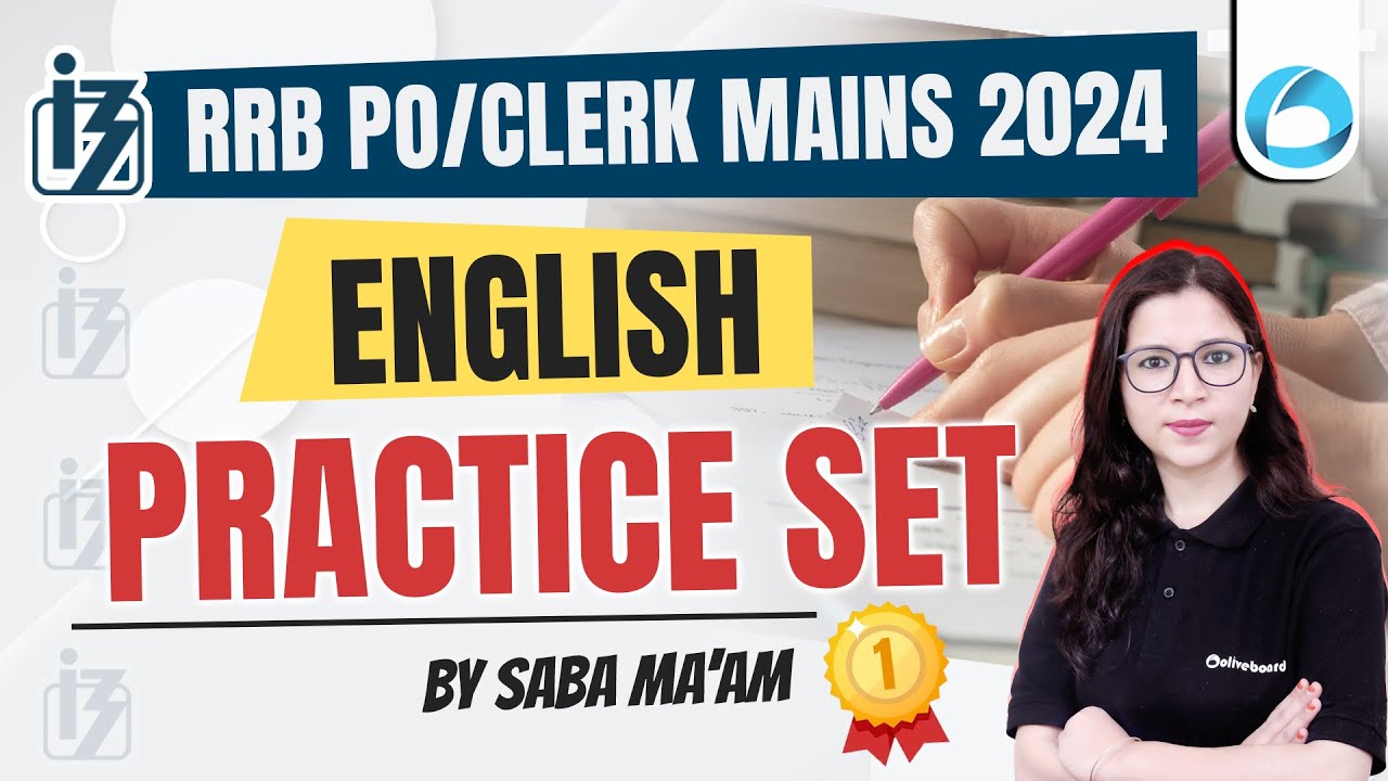 RRB PO Mains English | RRB Clerk Mains English | Mains English Practice Set - 1 | By Saba Gani