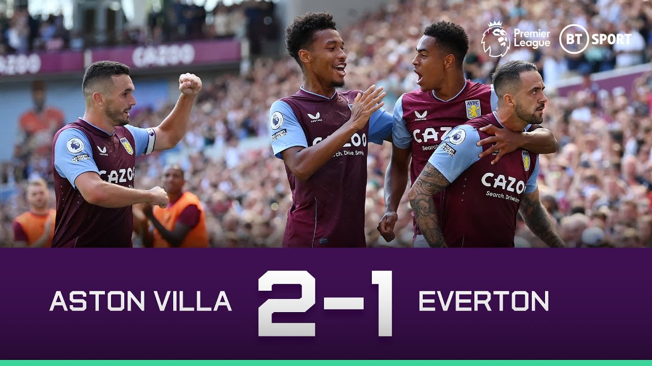 Aston Villa v Everton (2-1) | Gerrard's Men Earn First Win Of The Season | Premier League Highlights