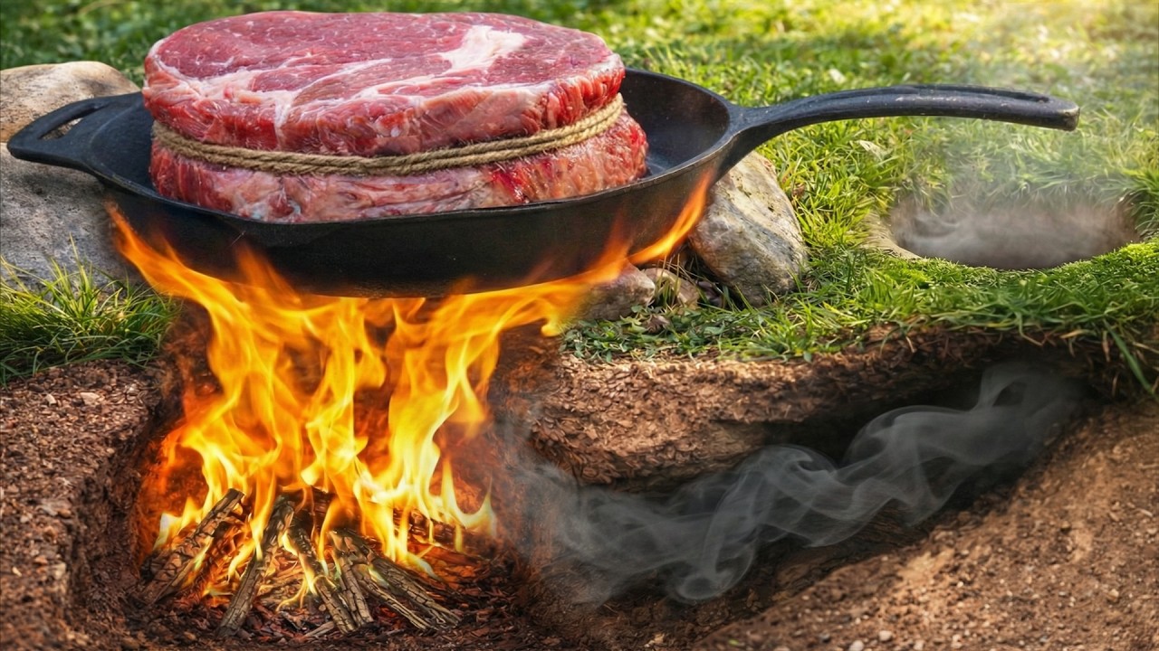 Open Fire Ribeye with Foraged Spices | Ultimate Bushcraft Meal