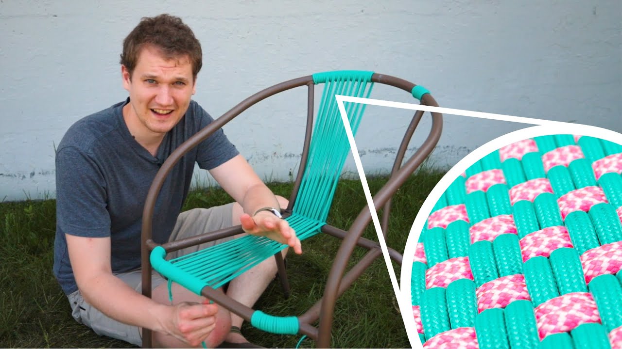 How to Upcycle a Patio Chair with Paracord.