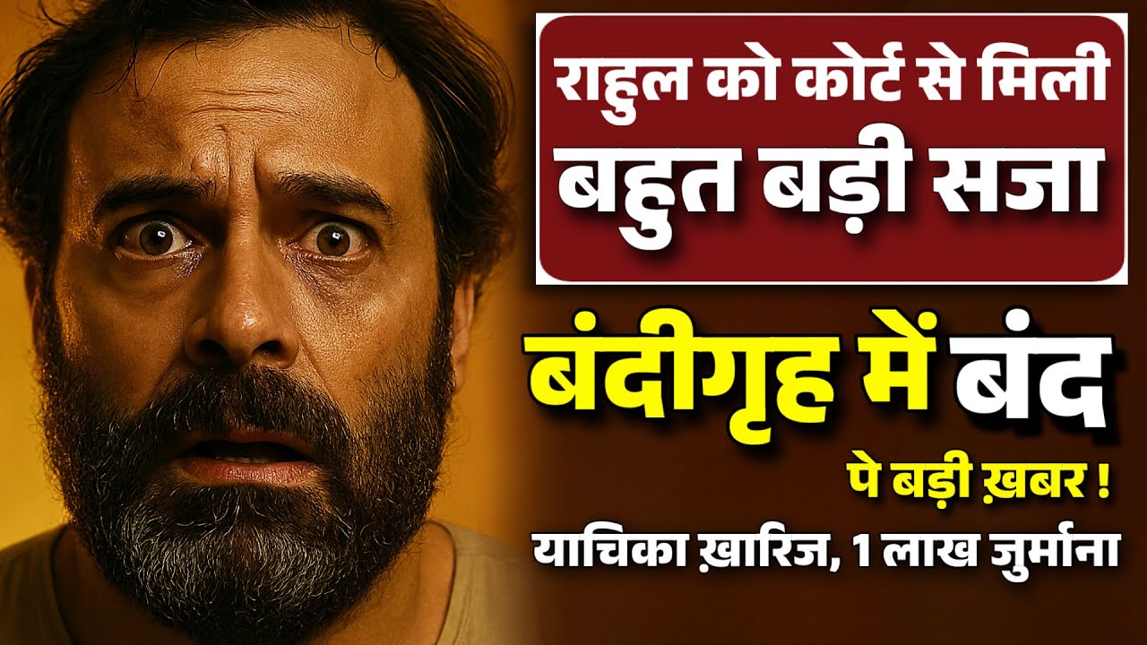 राहुल को कोर्ट से मिली बहुत बड़ी सजा | बंदीगृह में बंद पे बड़ी ख़बर ! याचिका ख़ारिज, 1 लाख जुर्माना 